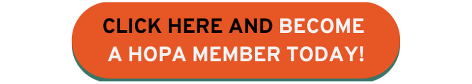 An orange button saying click here and become a HOPA member today