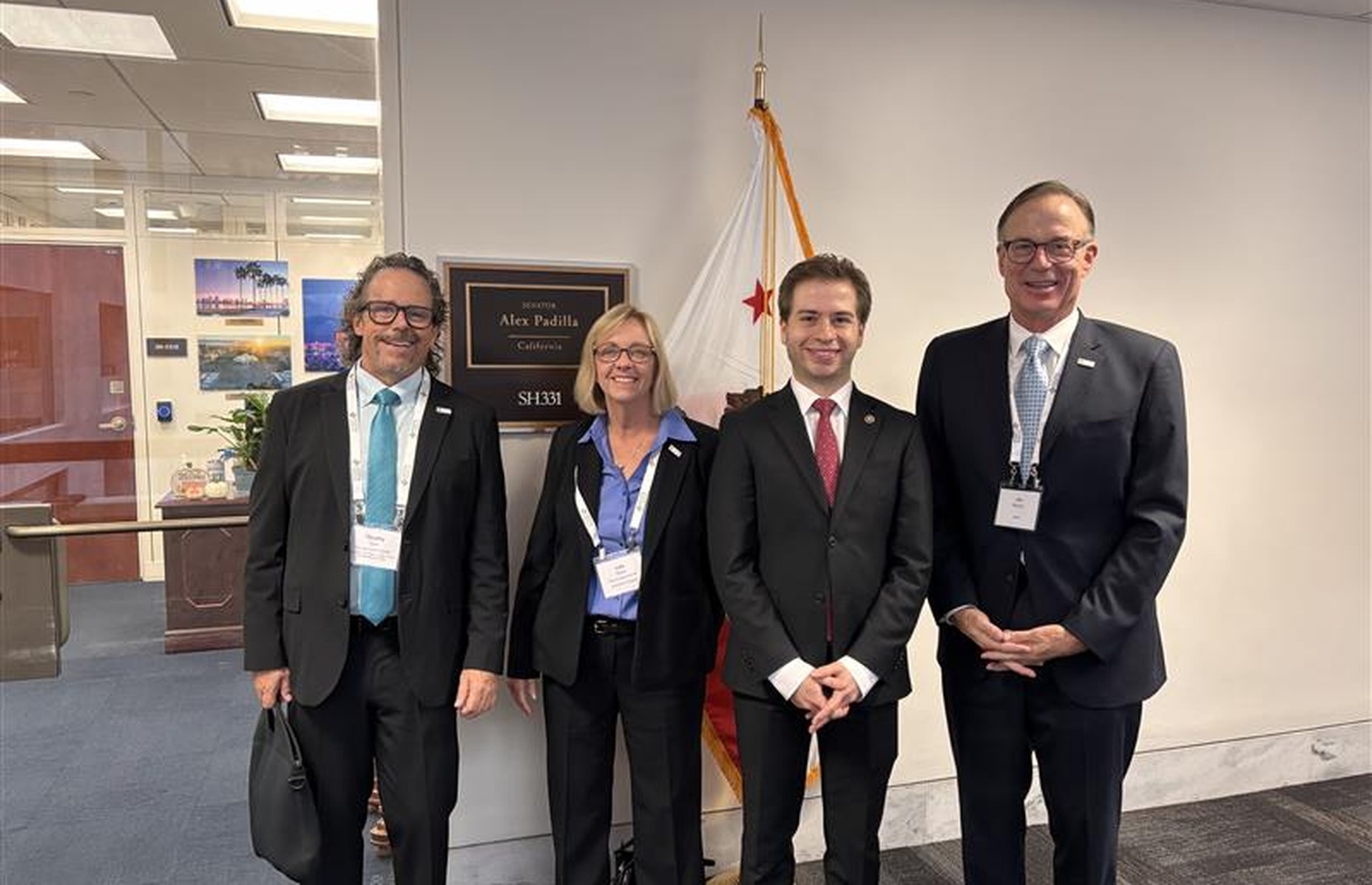 Hill Day attendees outside Sen. Jose Padilla's office