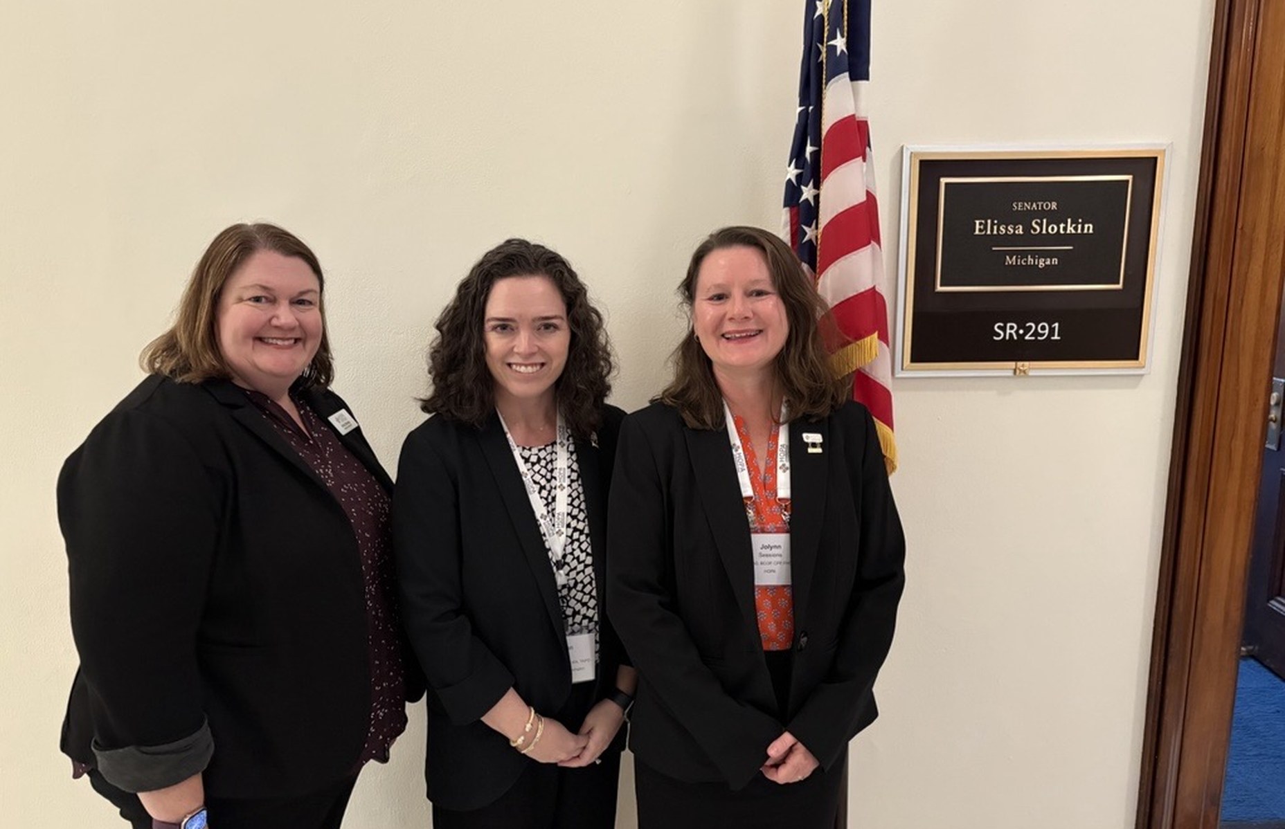 Hill Day participants meeting with Sen. Elissa Slotkin