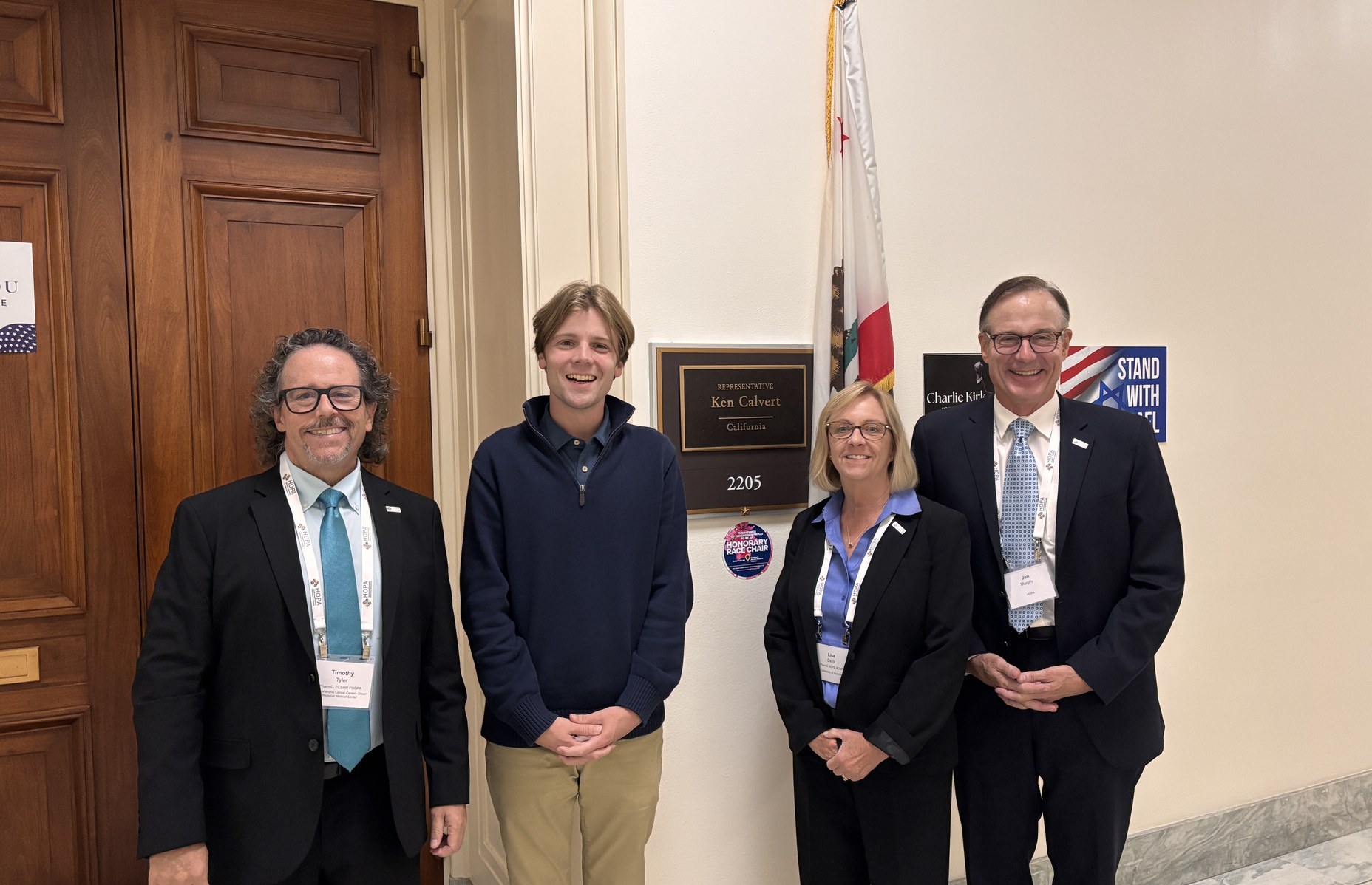 Hill Day volunteers outside Rep. Ken Calvert's office in D.C.