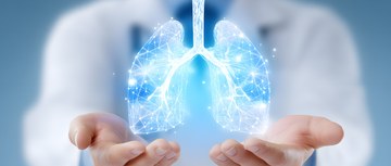 A doctor's hands holding an image of lungs