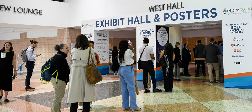 Exhibit hall and posters space at HOPA Annual Conference