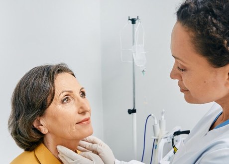 Doctor testing patient