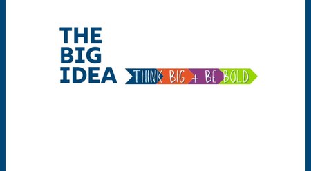 The Big Idea text on gradient blue with colorful arrows